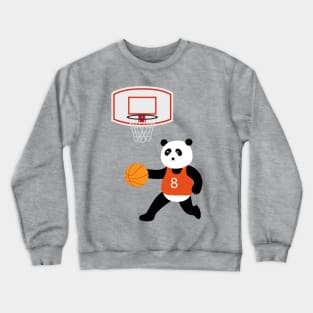 Play basketball with a panda Crewneck Sweatshirt